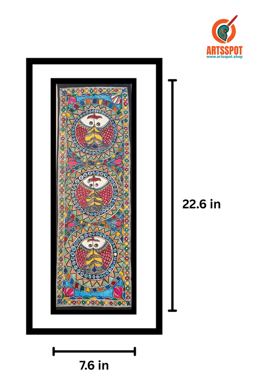 Triple Fish – Madhubani Painting