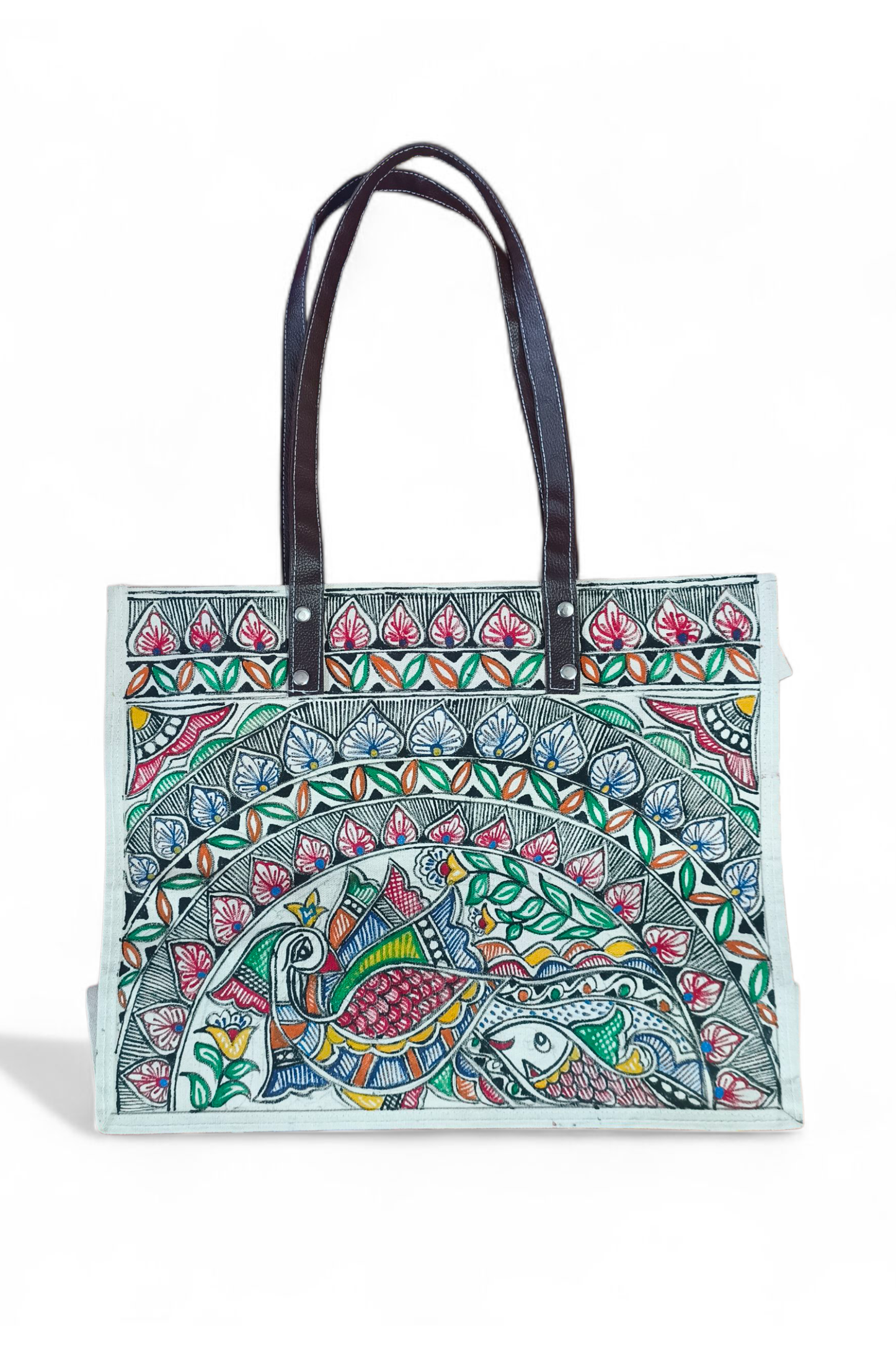 Mithila Art Tote Bag – Eco-Friendly & Hand-painted
