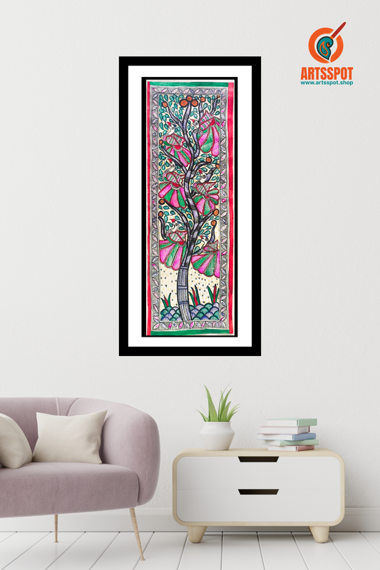 Tree of Harmony – Madhubani Painting