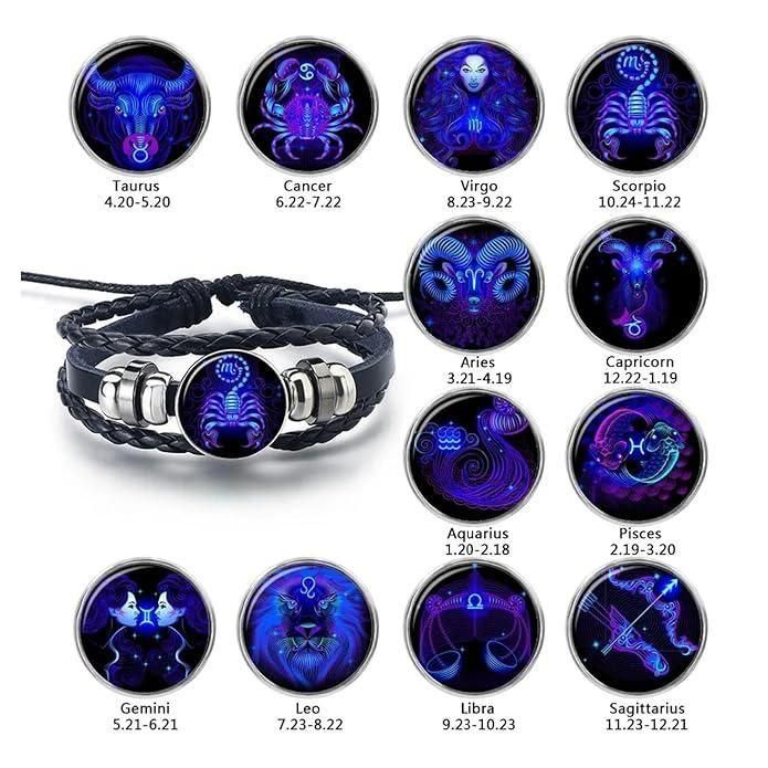 Constellation Zodiac Guardian Bracelet (Leather Adjustable)