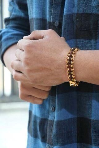 Genuine 5 Mukhi Rudraksha Bracelet with Gold Plating